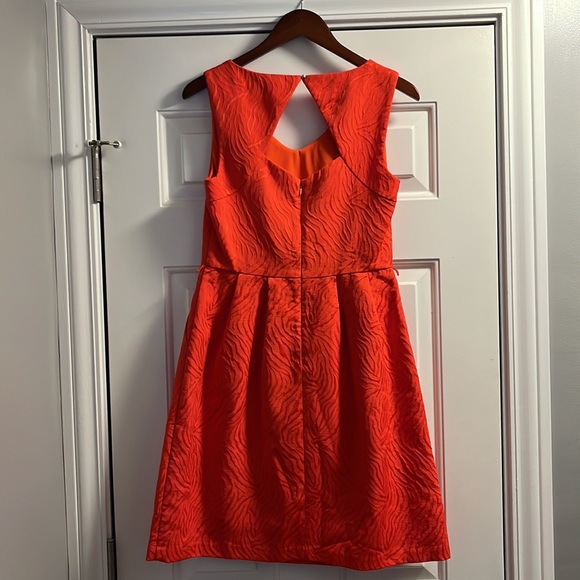 Ellen Tracy Fit and Flare Dress - brilliant orange - Picture 2 of 2